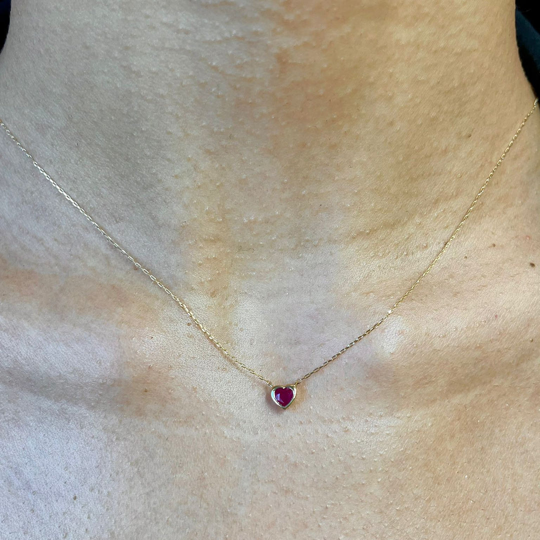 Ruby Heart Necklace