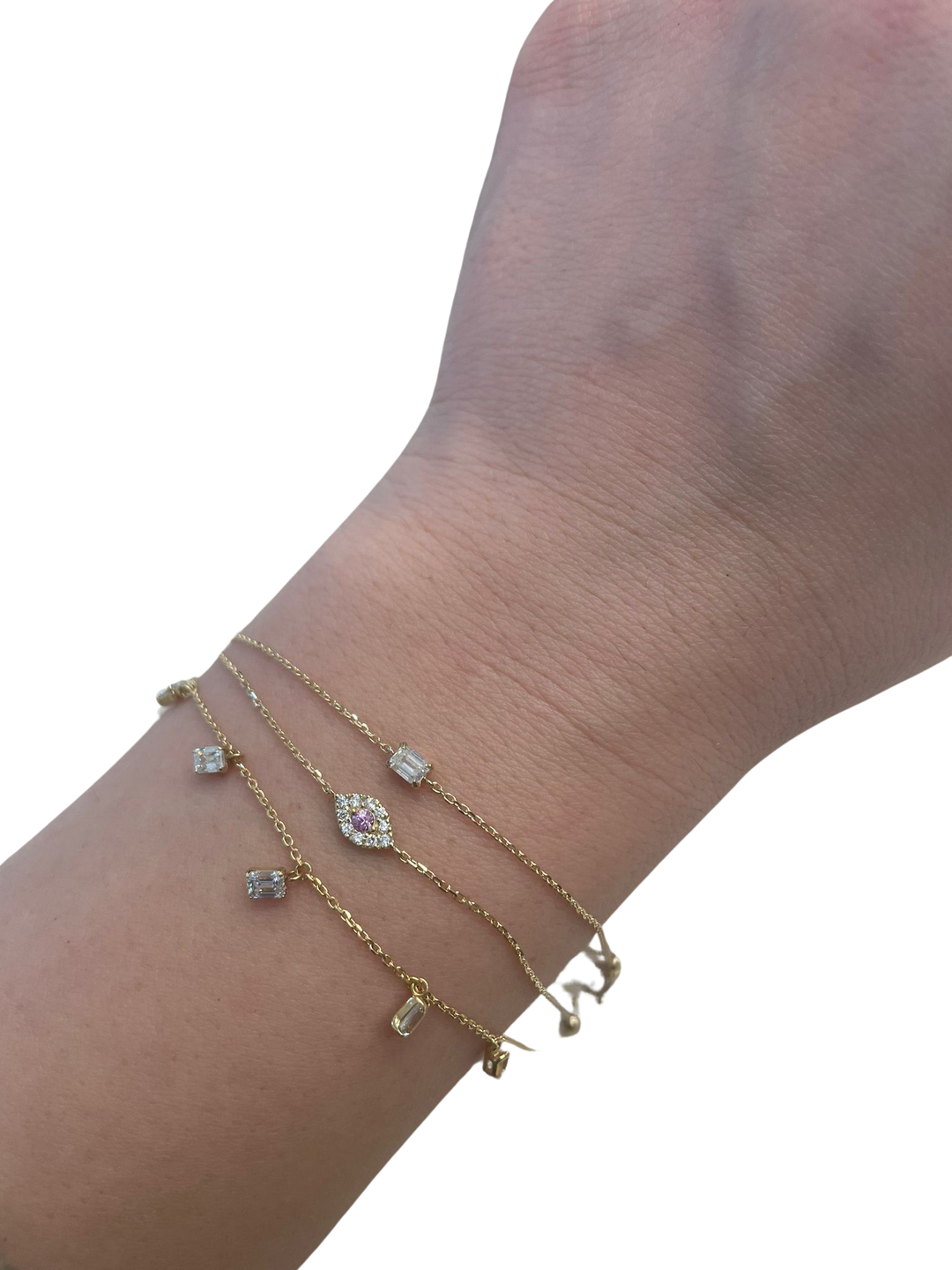 Cinco Diamond Emerald Cut Bracelet