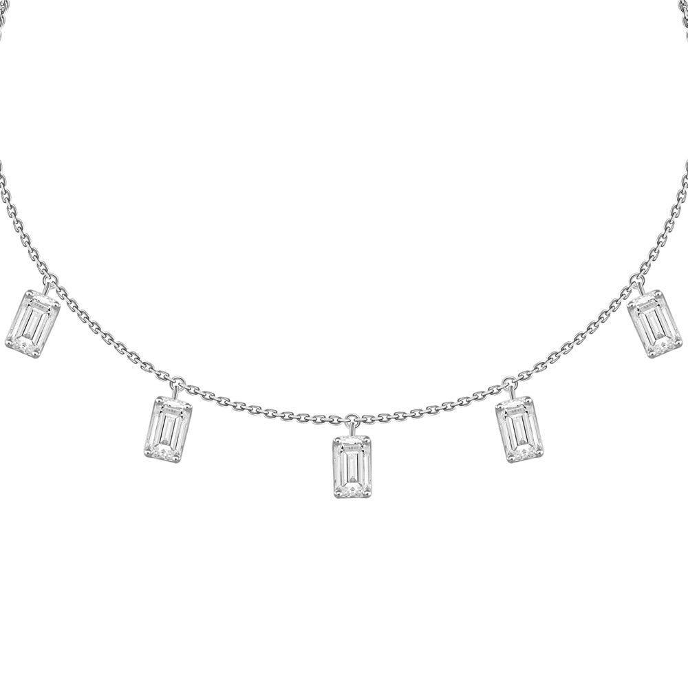 Cinco Diamond Emerald Cut Bracelet