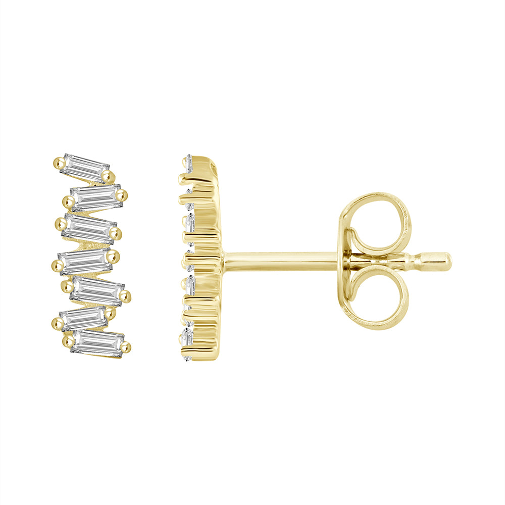 Crazy Baguette Diamond Studs