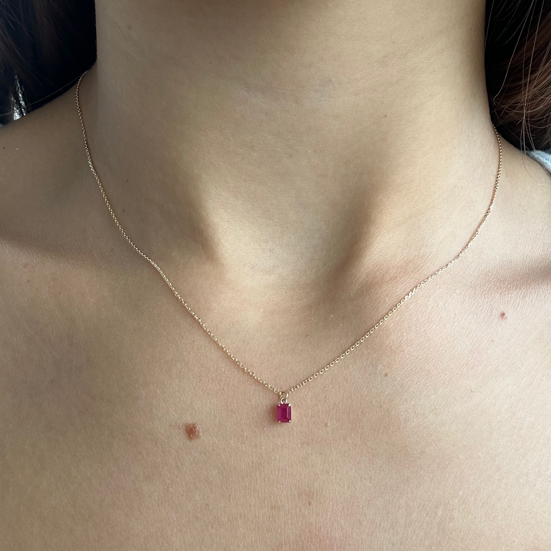 Hanging Ruby Necklace
