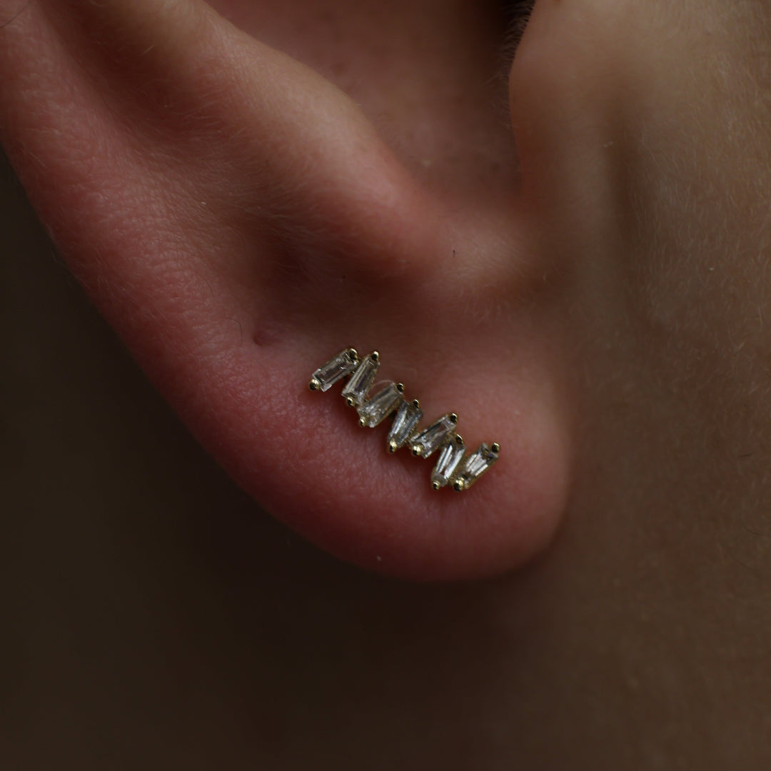 Crazy Baguette Diamond Studs