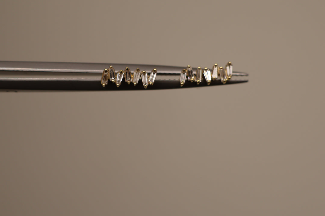 Crazy Baguette Diamond Studs