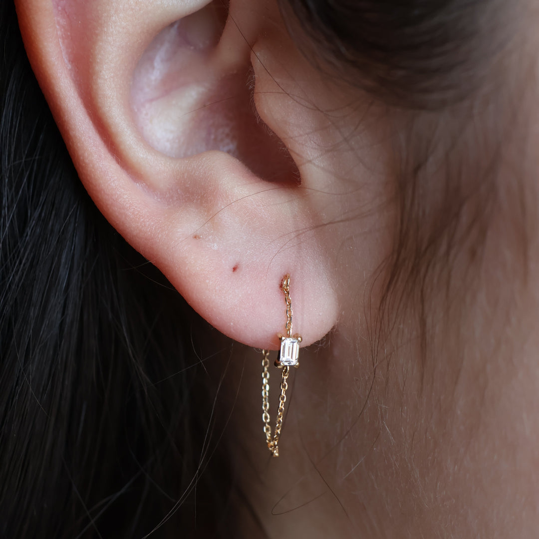 Specchio Diamond Chain Earrings