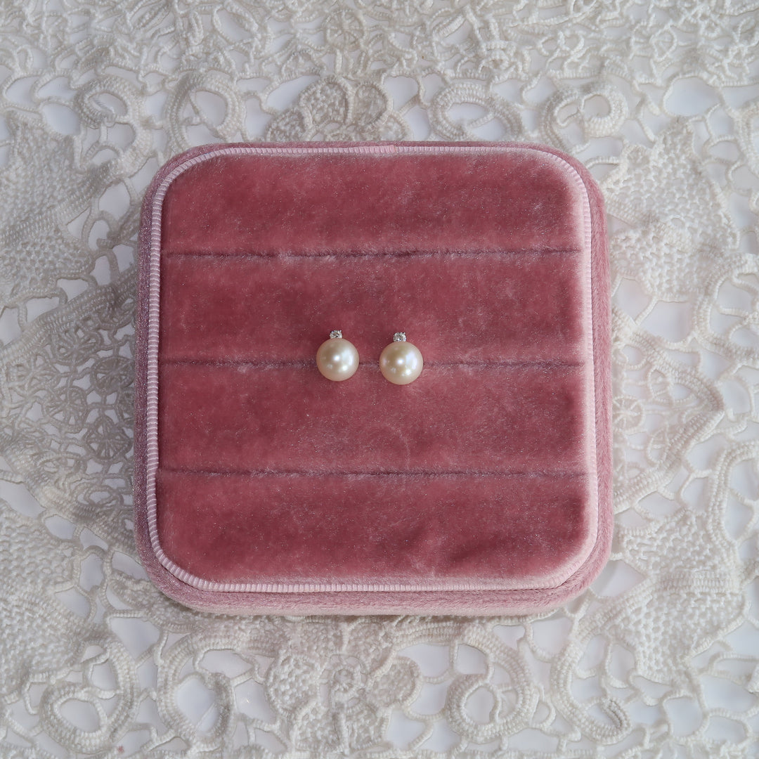 Pearl and Diamond Earrings