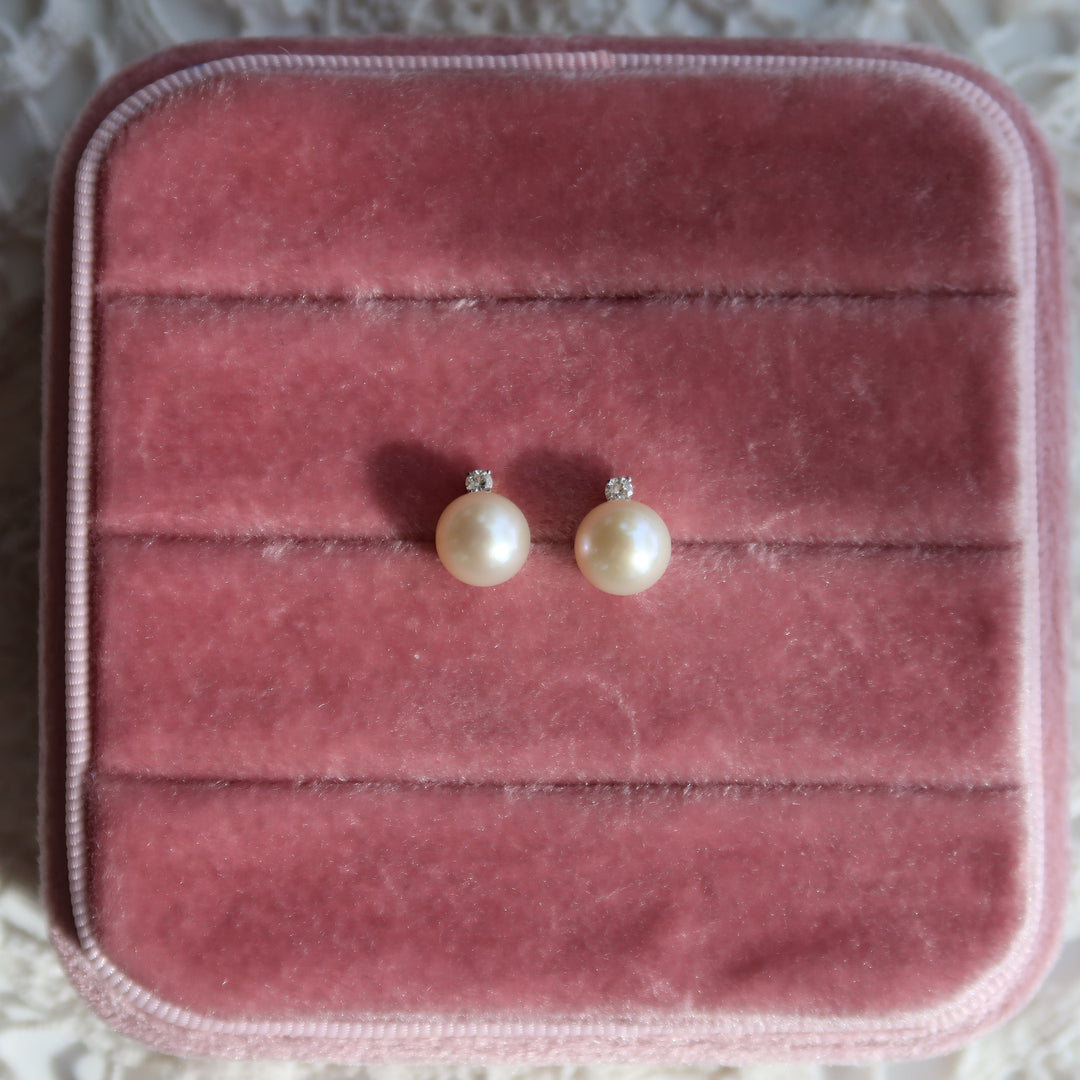 Pearl and Diamond Earrings