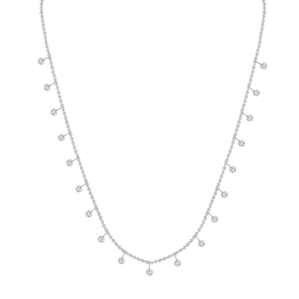 Diamond Drilled Drops Necklace
