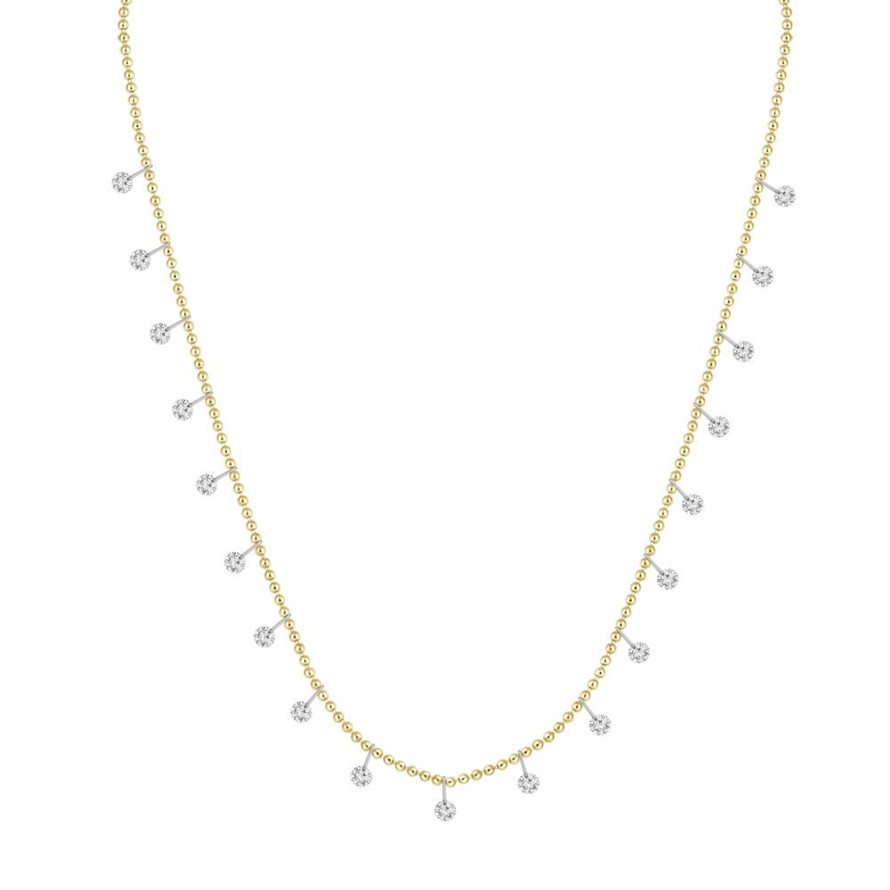 Diamond Drilled Drops Necklace