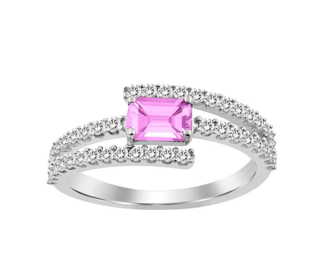 Pink Sapphire & Diamond Wrap