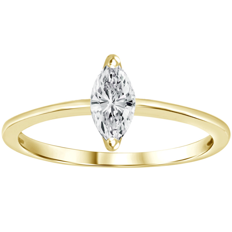 Marquise Cut Diamond Emerald Ring