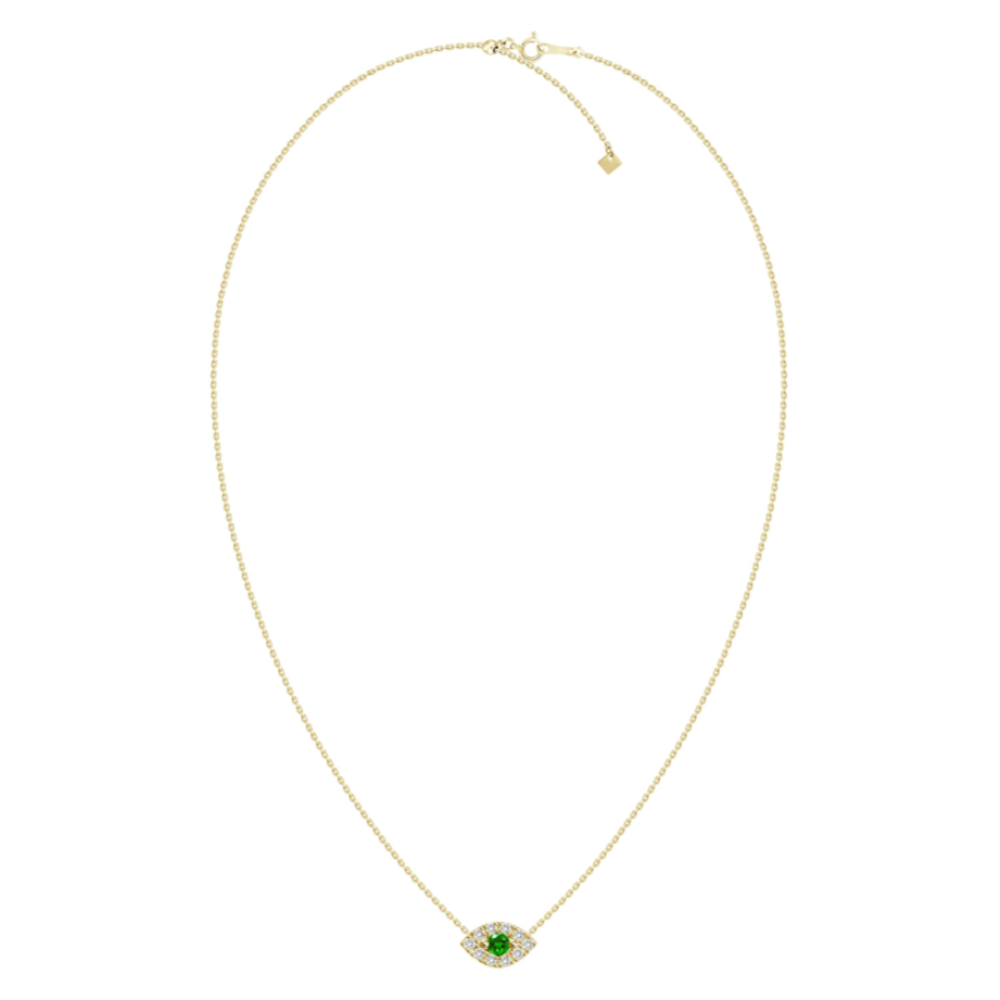 Emerald Evil Eye Necklace