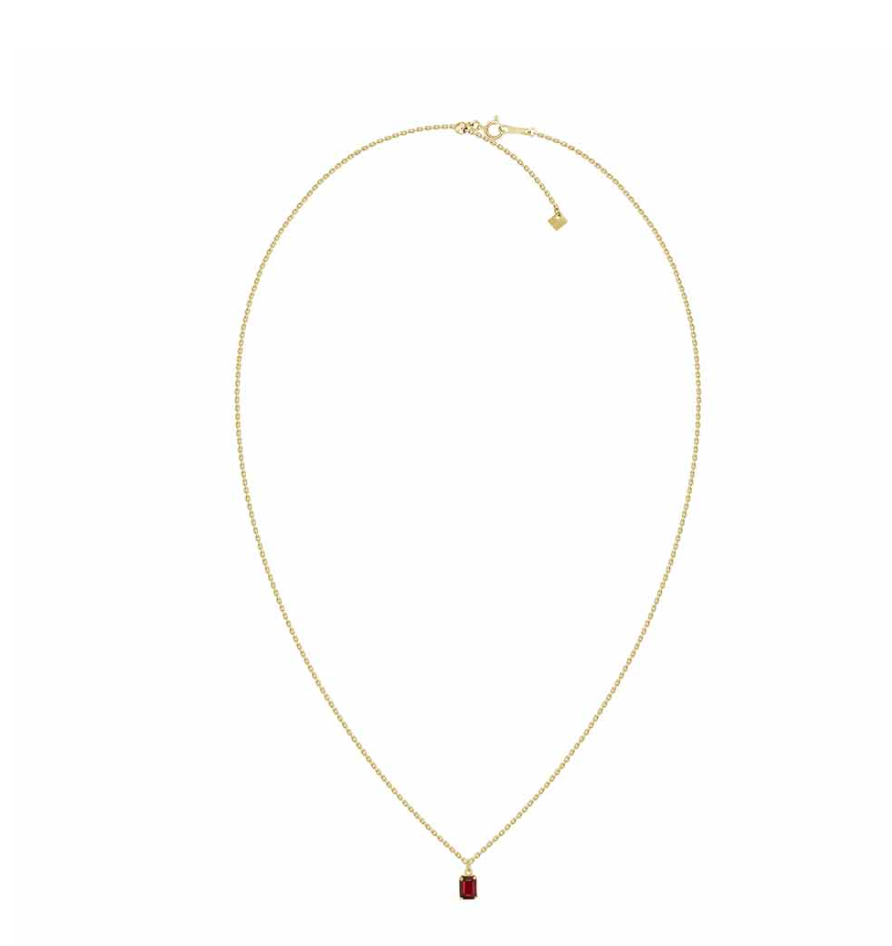 Hanging Ruby Necklace
