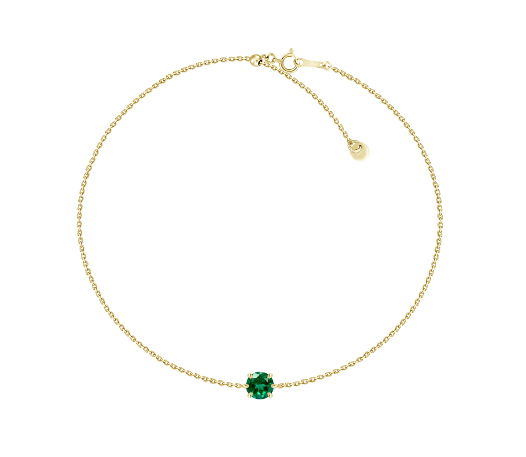 Emerald Bezel Bracelet