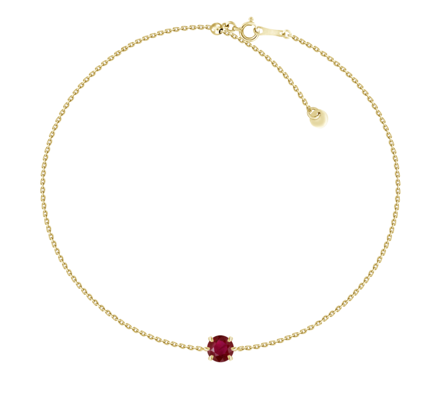 Ruby Bezel Bracelet