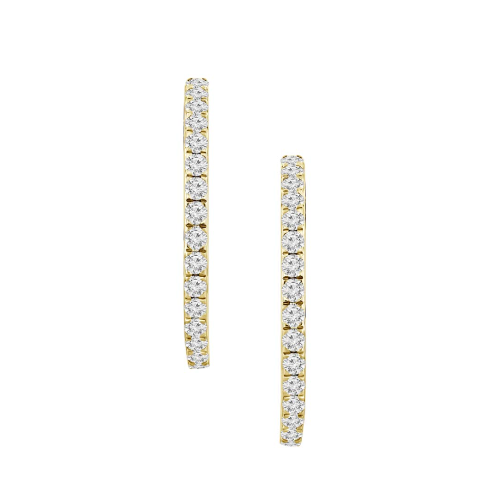 Diamond Ruby Hoops