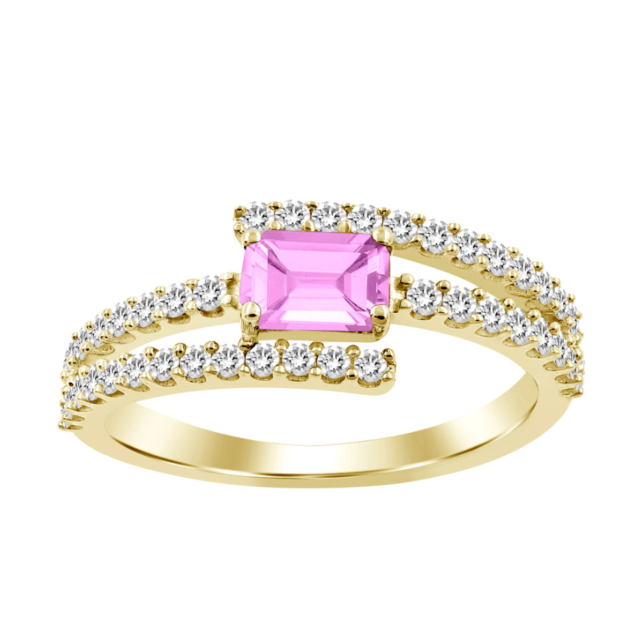 Pink Sapphire & Diamond Wrap