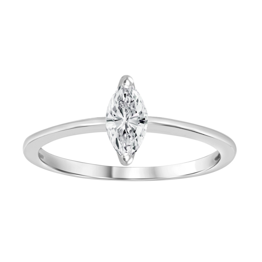 Marquise Cut Diamond Emerald Ring