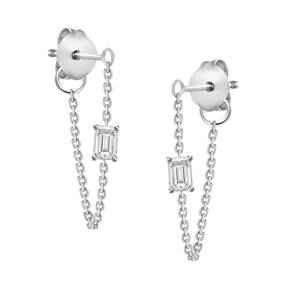Specchio Diamond Chain Earrings