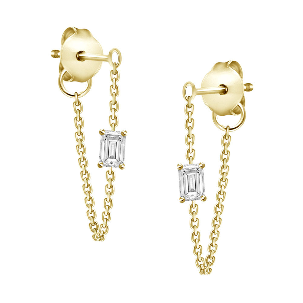 Specchio Diamond Chain Earrings