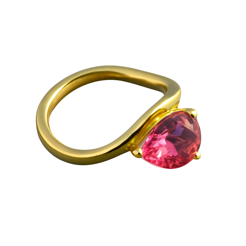 Aura Pink Sapphire Pinky Ring