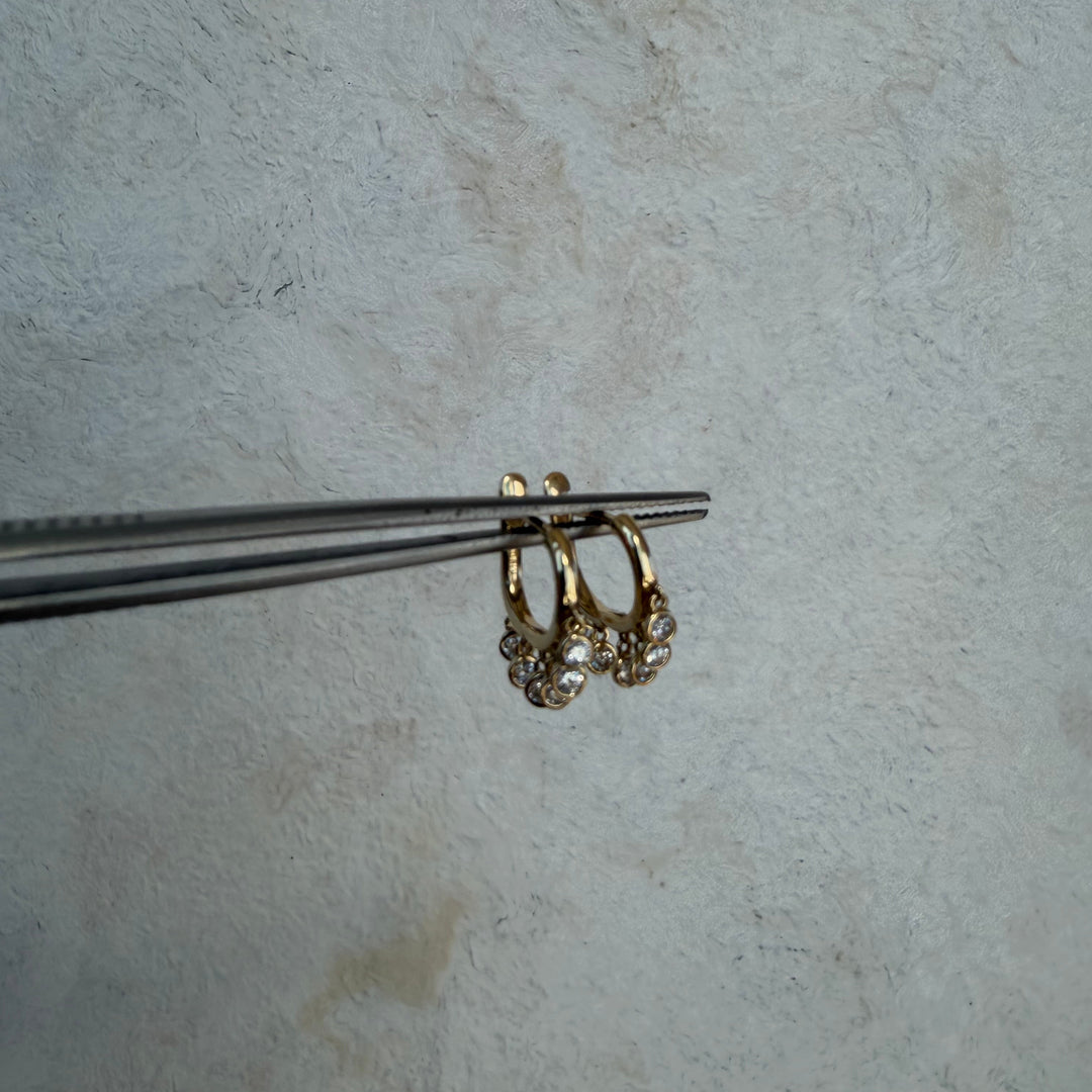 Dangling Diamond Huggies