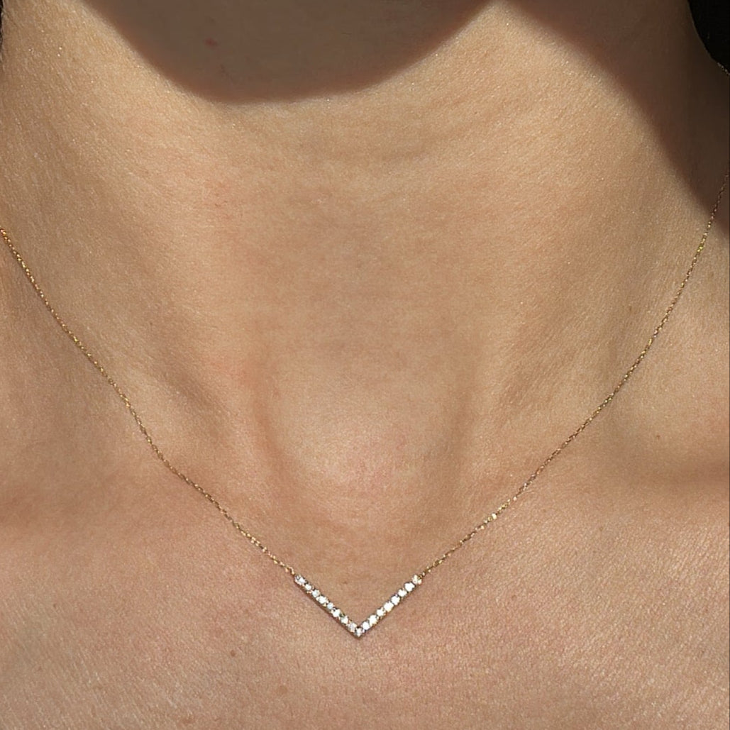 V Diamond Necklace