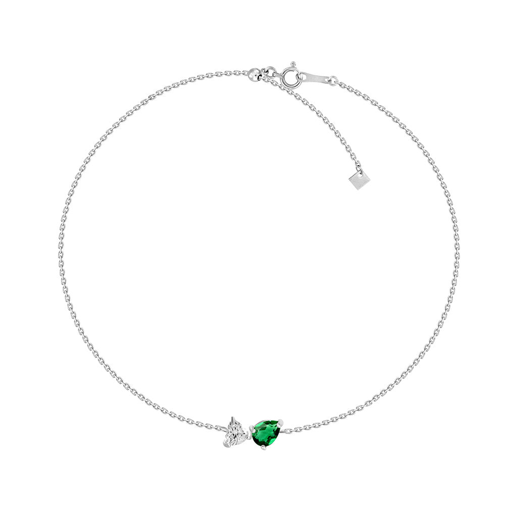 Toi Et Moi Emerald Diamond Bracelet