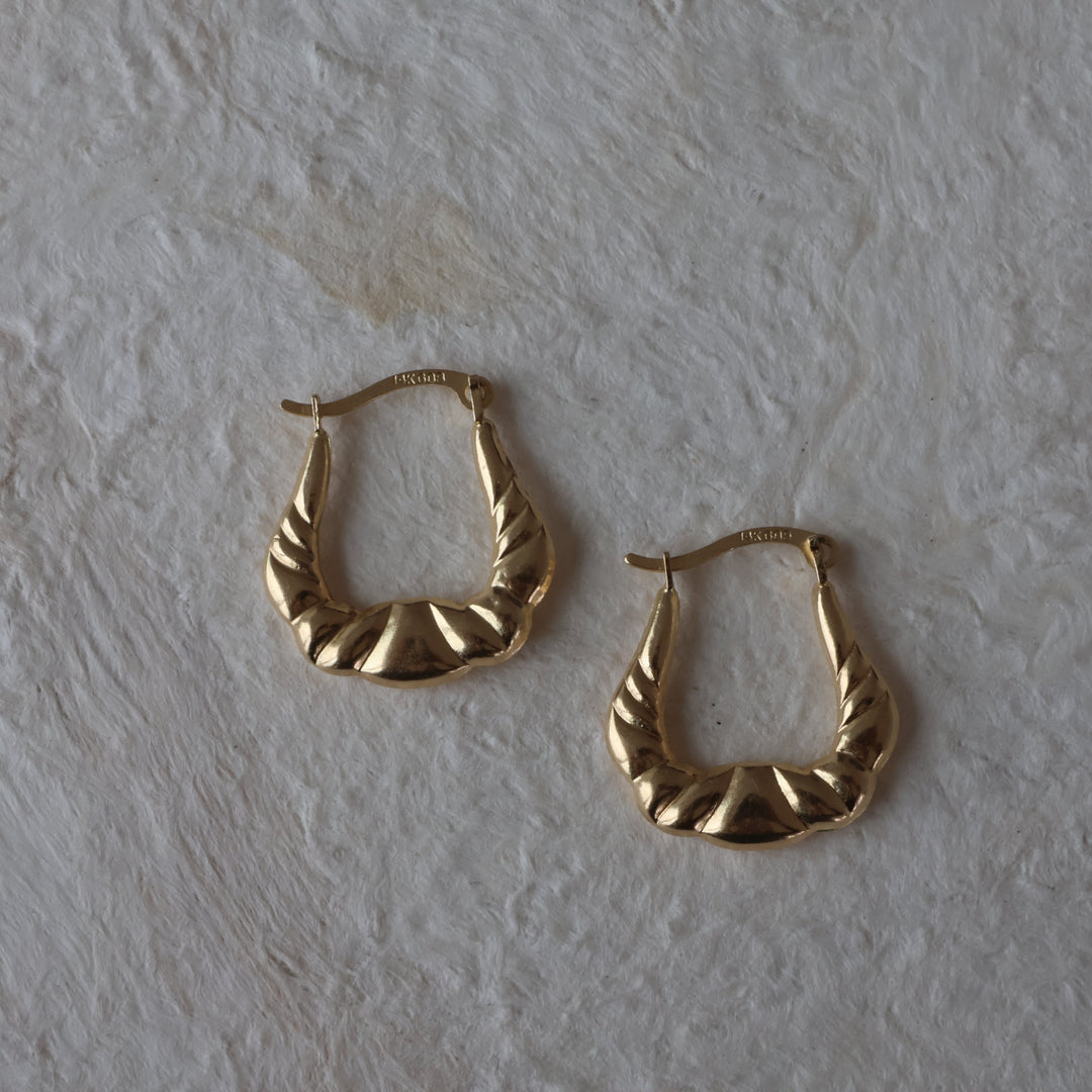 Gold Vintage Hoops