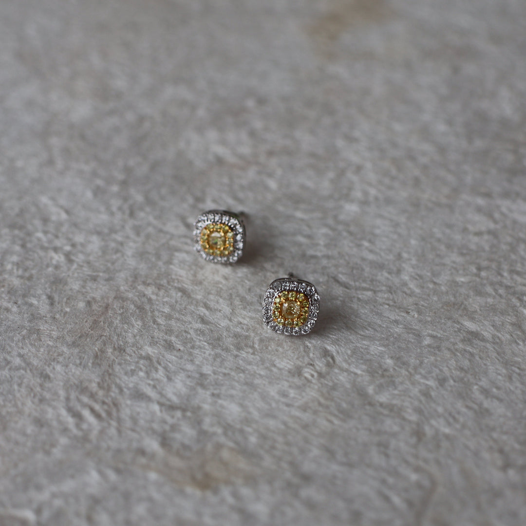 Miel Yellow Diamond Studs
