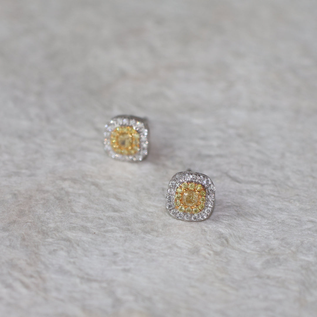 Miel Yellow Diamond Studs