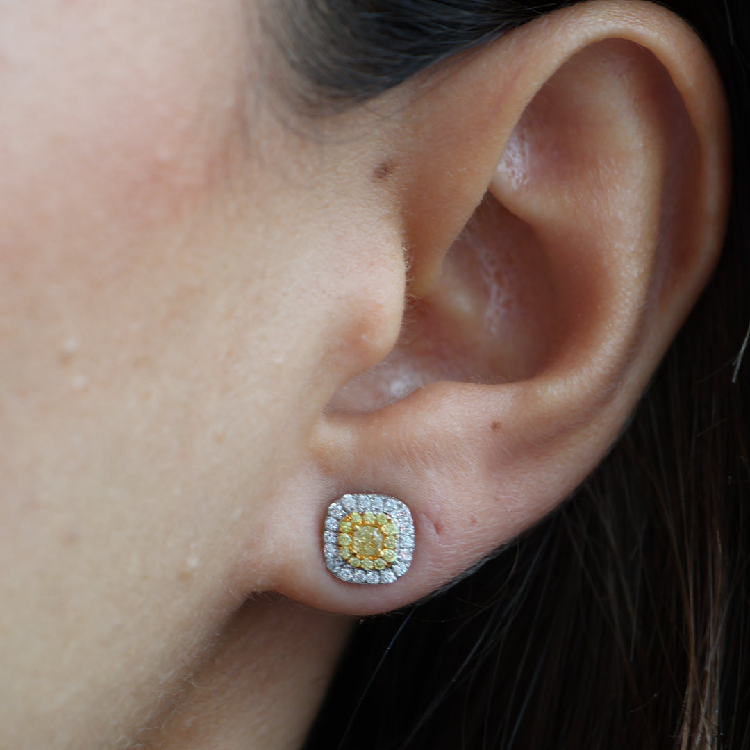 Miel Yellow Diamond Studs