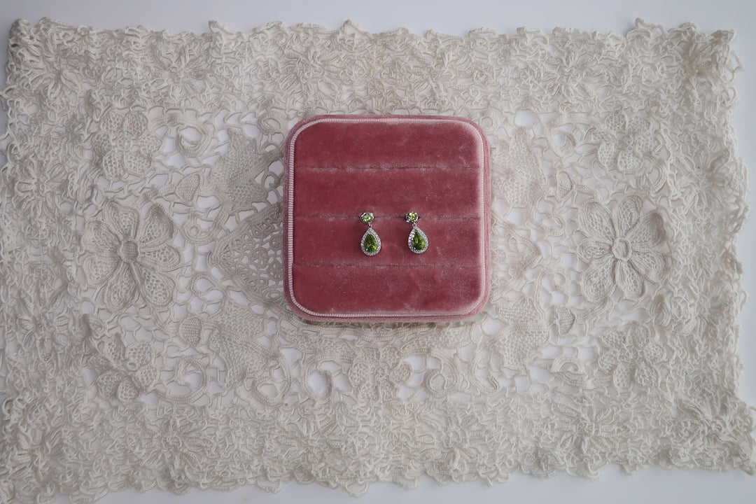 Peridot Diamond Studs