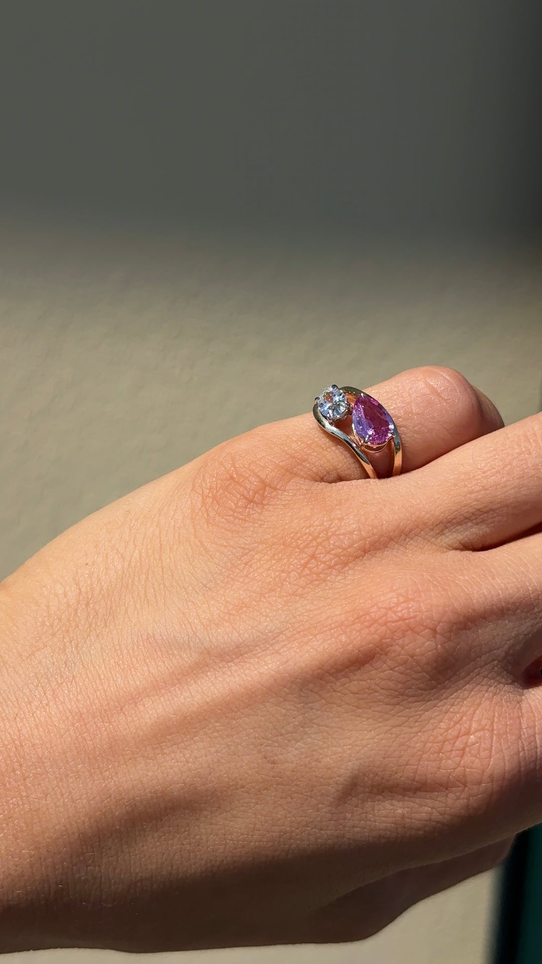 Aura Pink Sapphire Pinky Ring