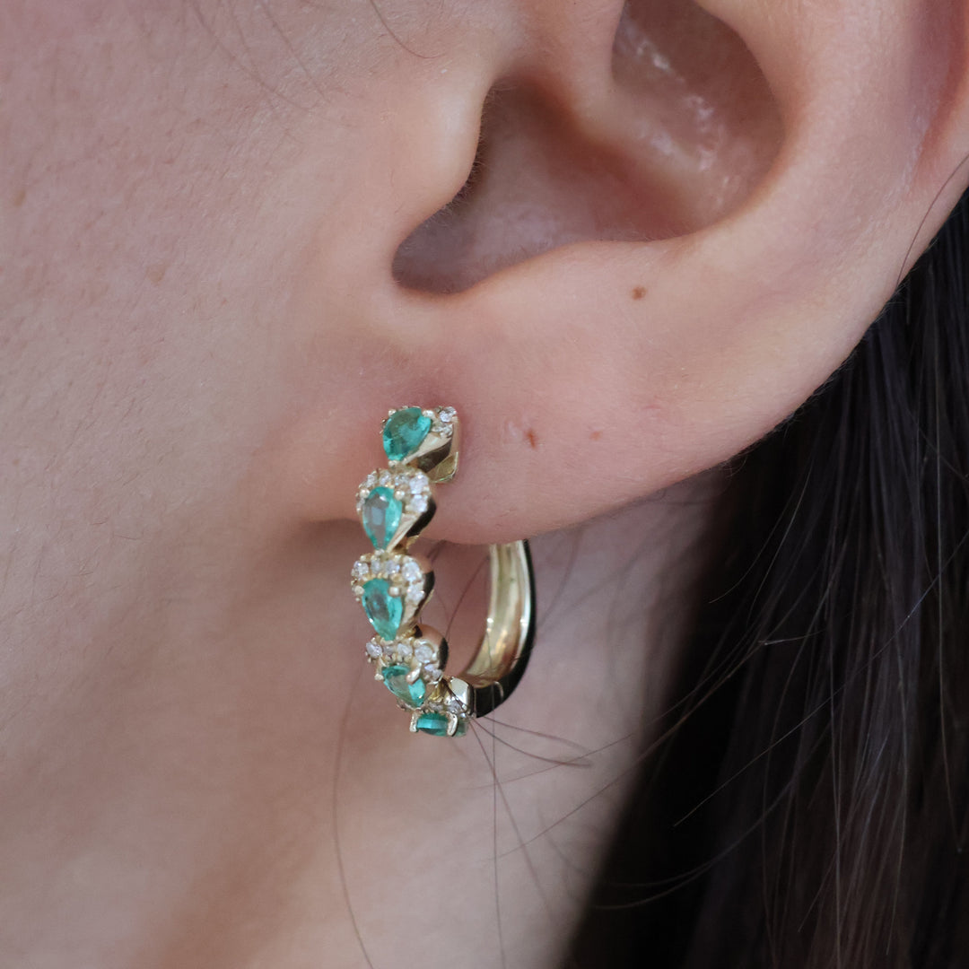 Emerald Hoops