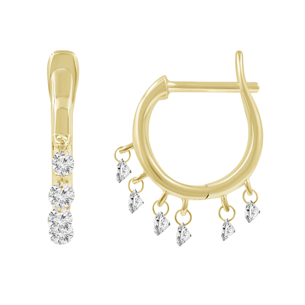 Dangling Diamond Drilled Earrings