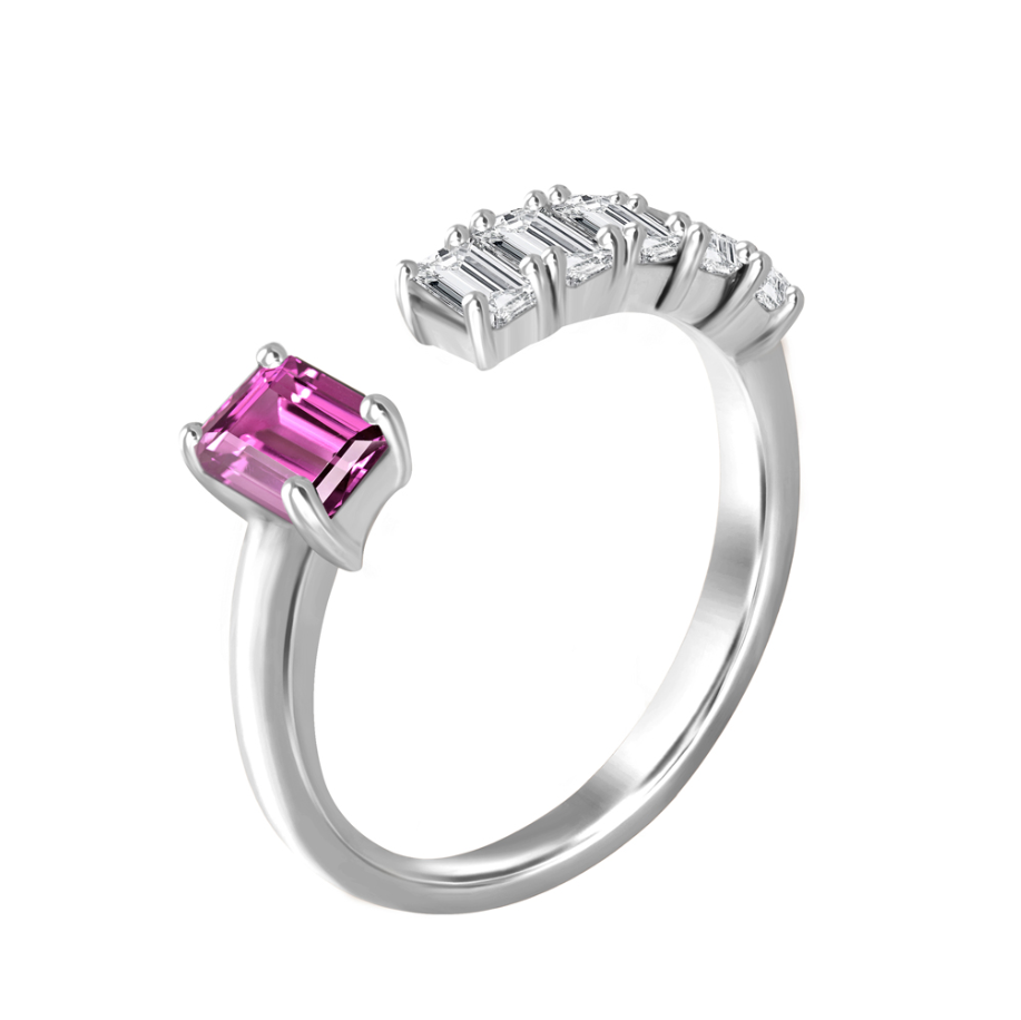 Ella Pink Sapphire &  Diamond Ring
