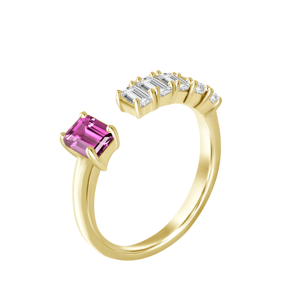 Ella Pink Sapphire &  Diamond Ring