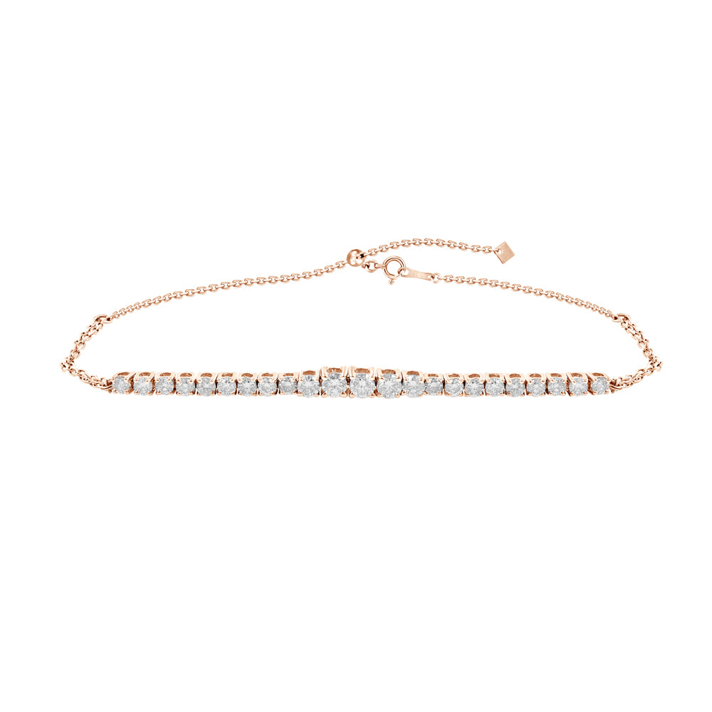 Half Chain Tennis Bracelet