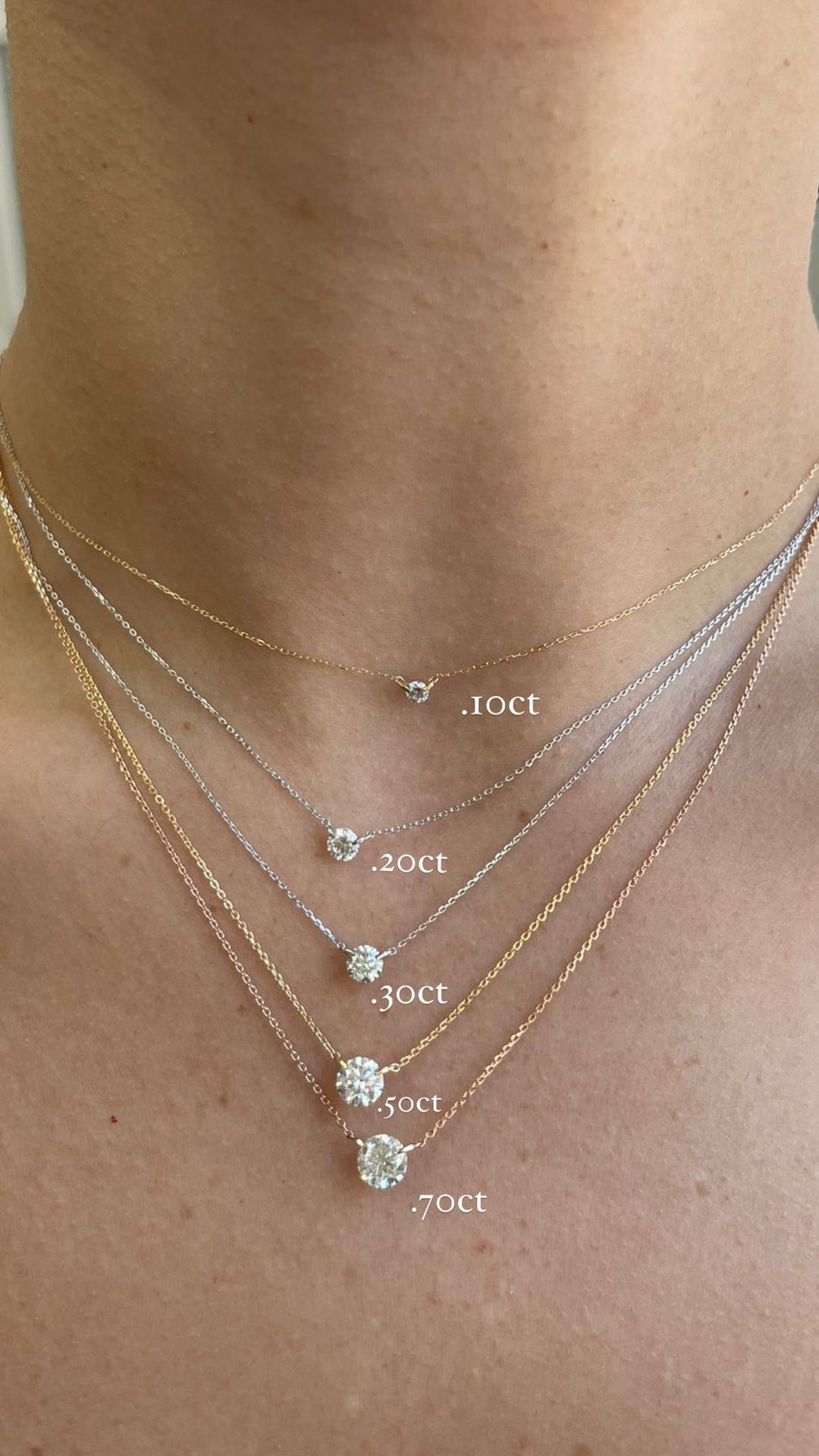 Floating Diamond .50cts.