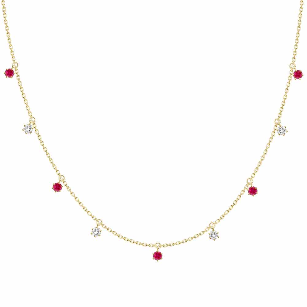 Rosas Ruby & Diamond Neckalce