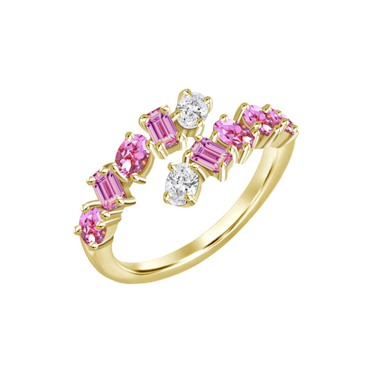 Multi shape pink sapphire